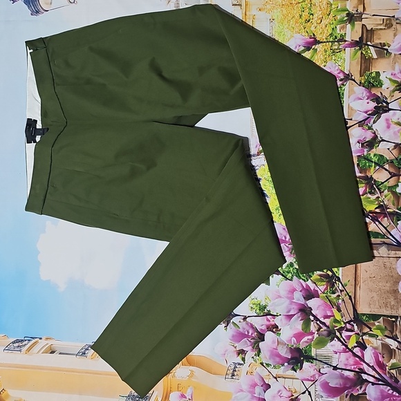 J.Crew Martie Green Crop Ankle Slit Skinny Pants Size 0 - Picture 2 of 7